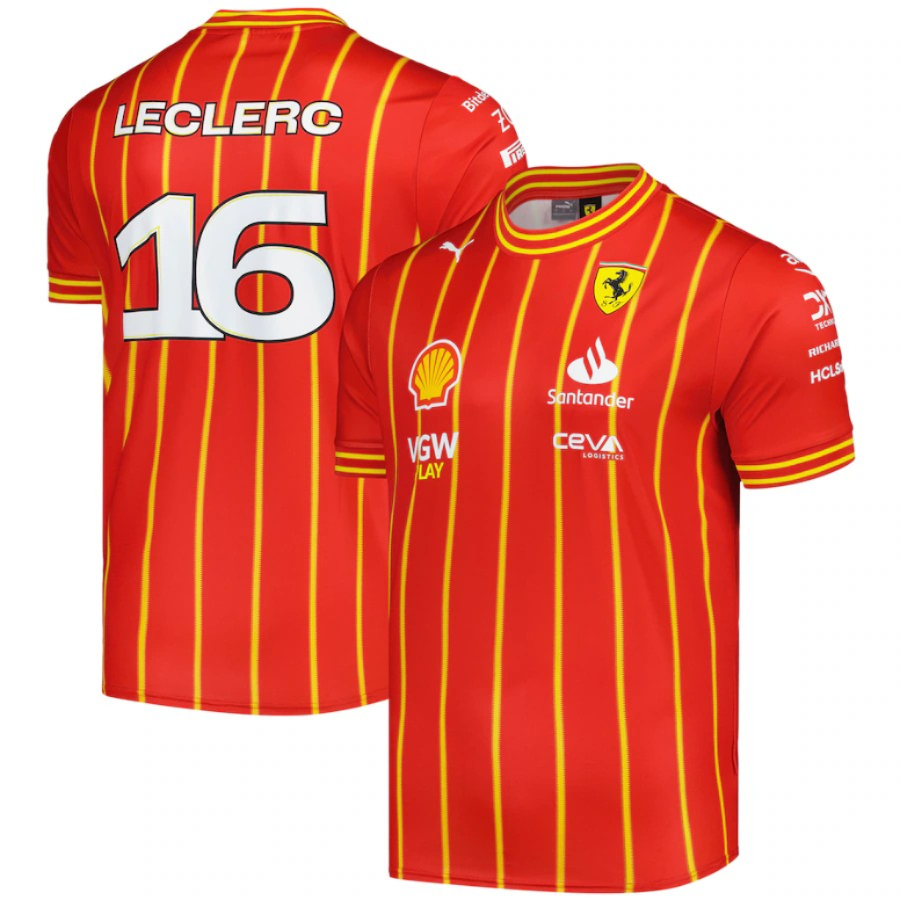 Jersey Soccer Scuderia Ferrari Charles Leclerc Edición Especial GP Austria **2024**