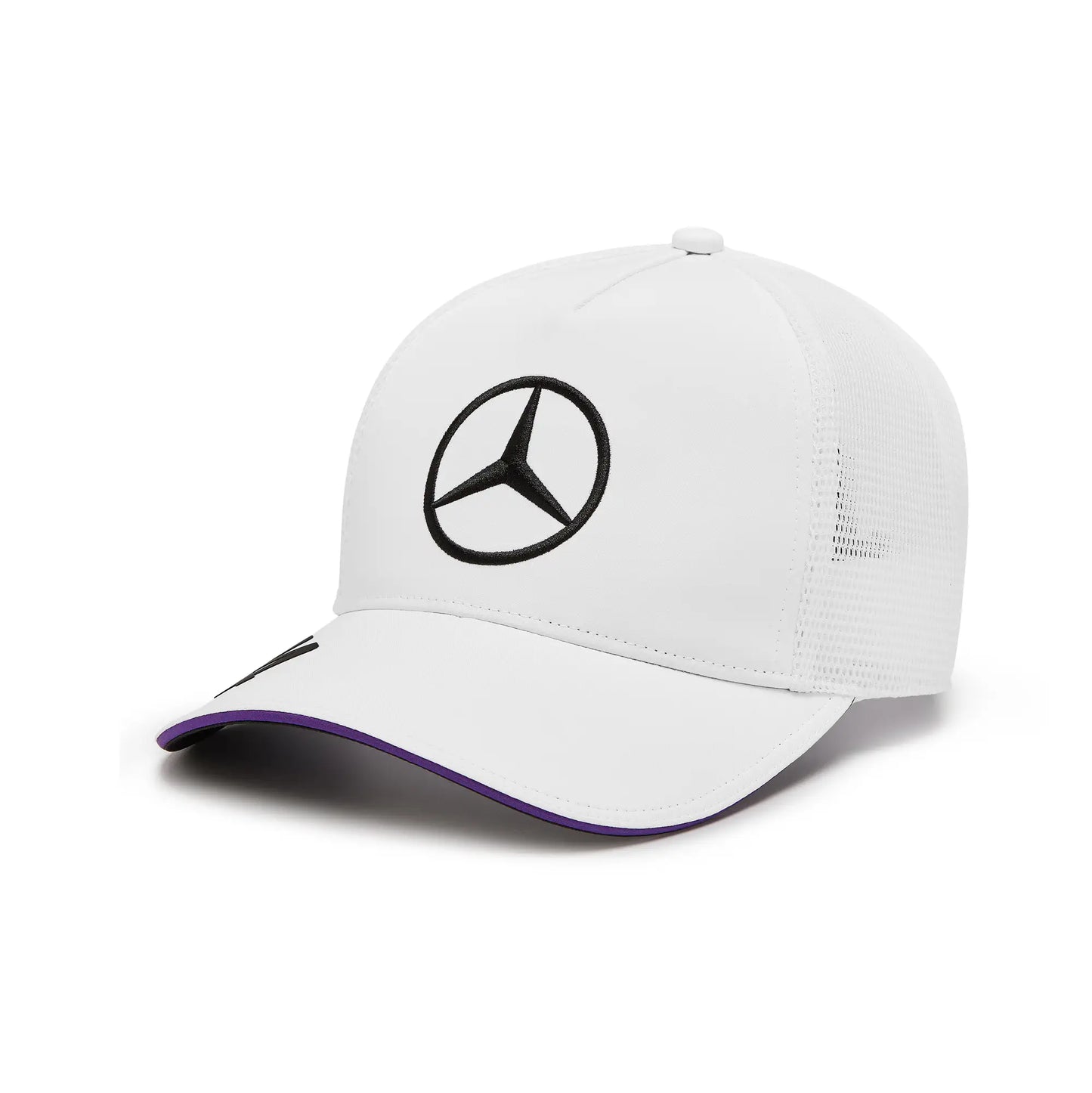 Lewis Hamilton White Trucker Cap 2024