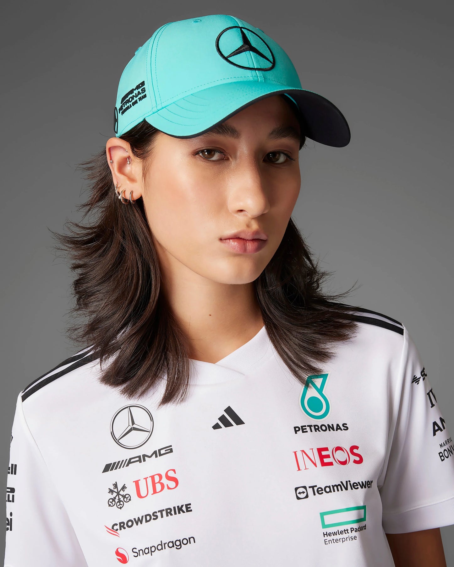Gorra Menta Mercedes-AMG F1 2025 Teamwear