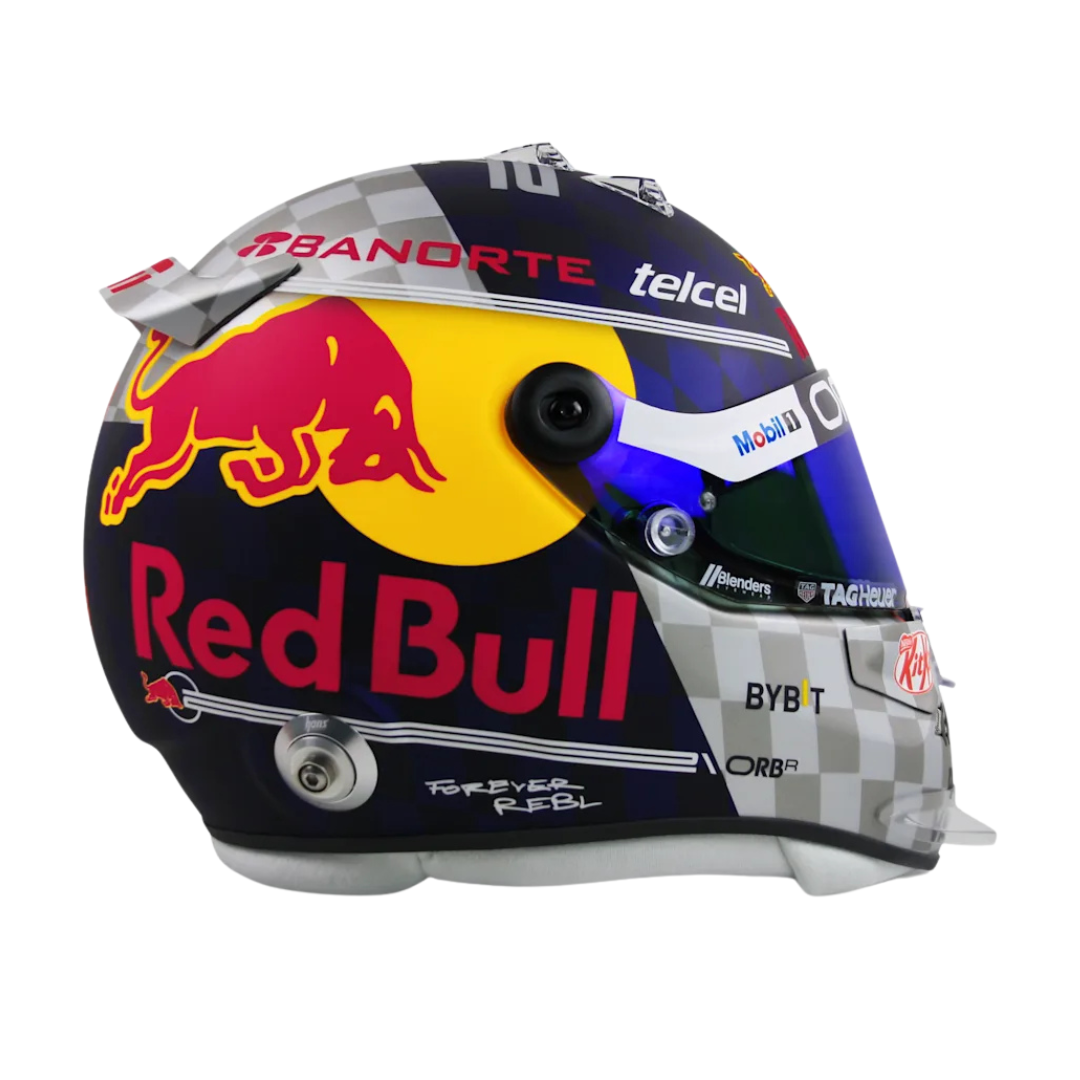 Mini Casco Sergio Pérez 20 Aniversario RBR Silverstone 2024 Scale 1:2