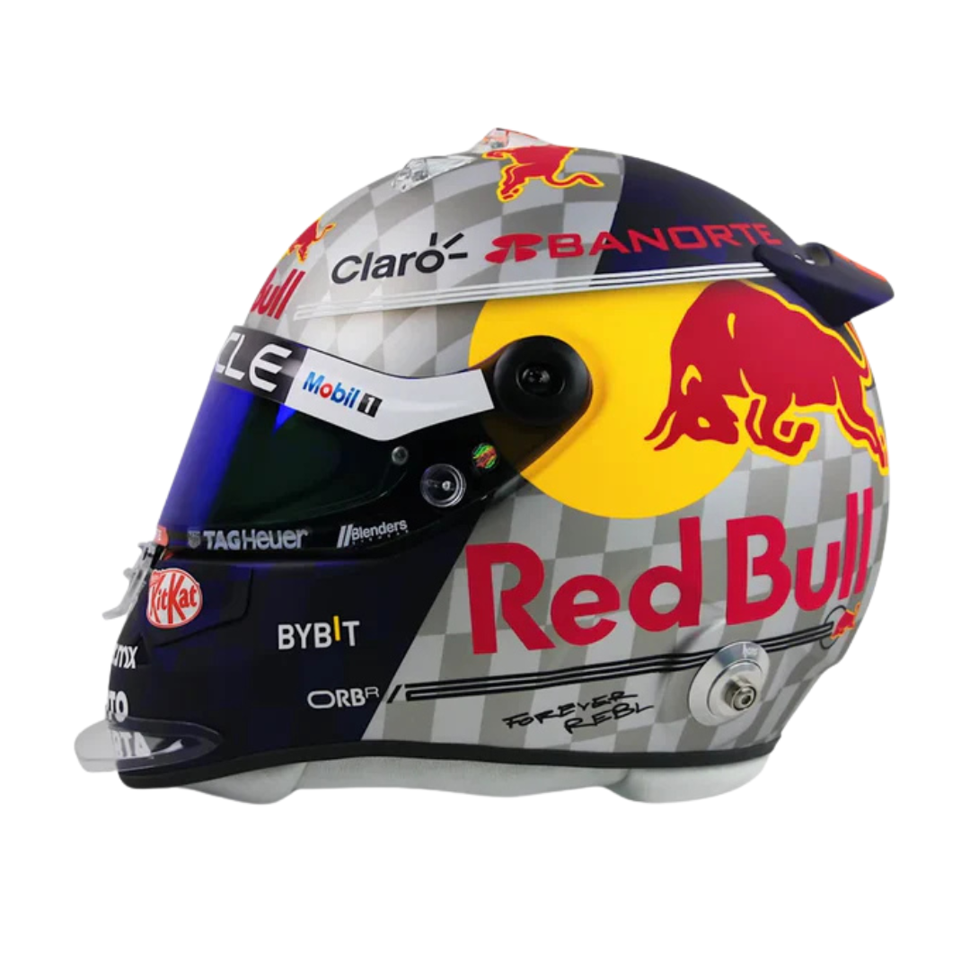 Mini Casco Sergio Pérez 20 Aniversario RBR Silverstone 2024 Scale 1:2
