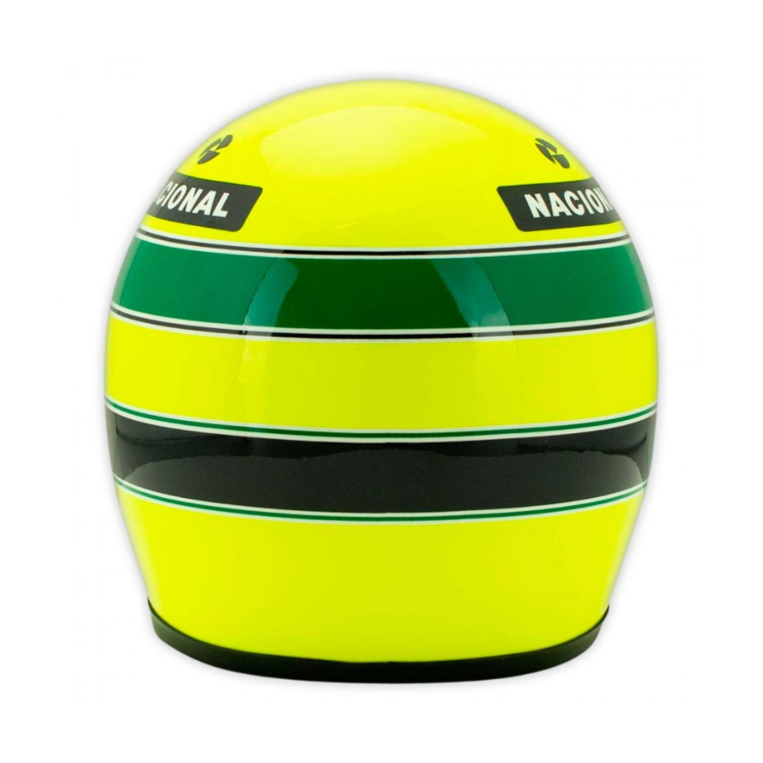 Mini Helmet Ayrton Senna 1985: Réplica Escala 1/2