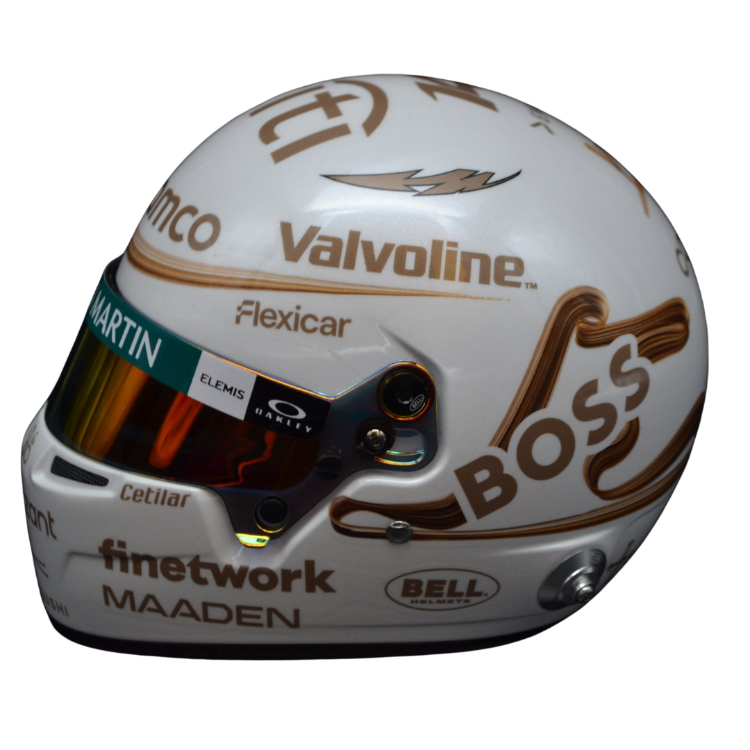 Mini Casco Fernando Alonso Aston Martin Cognizant 2025 GP China - Edición Limitada