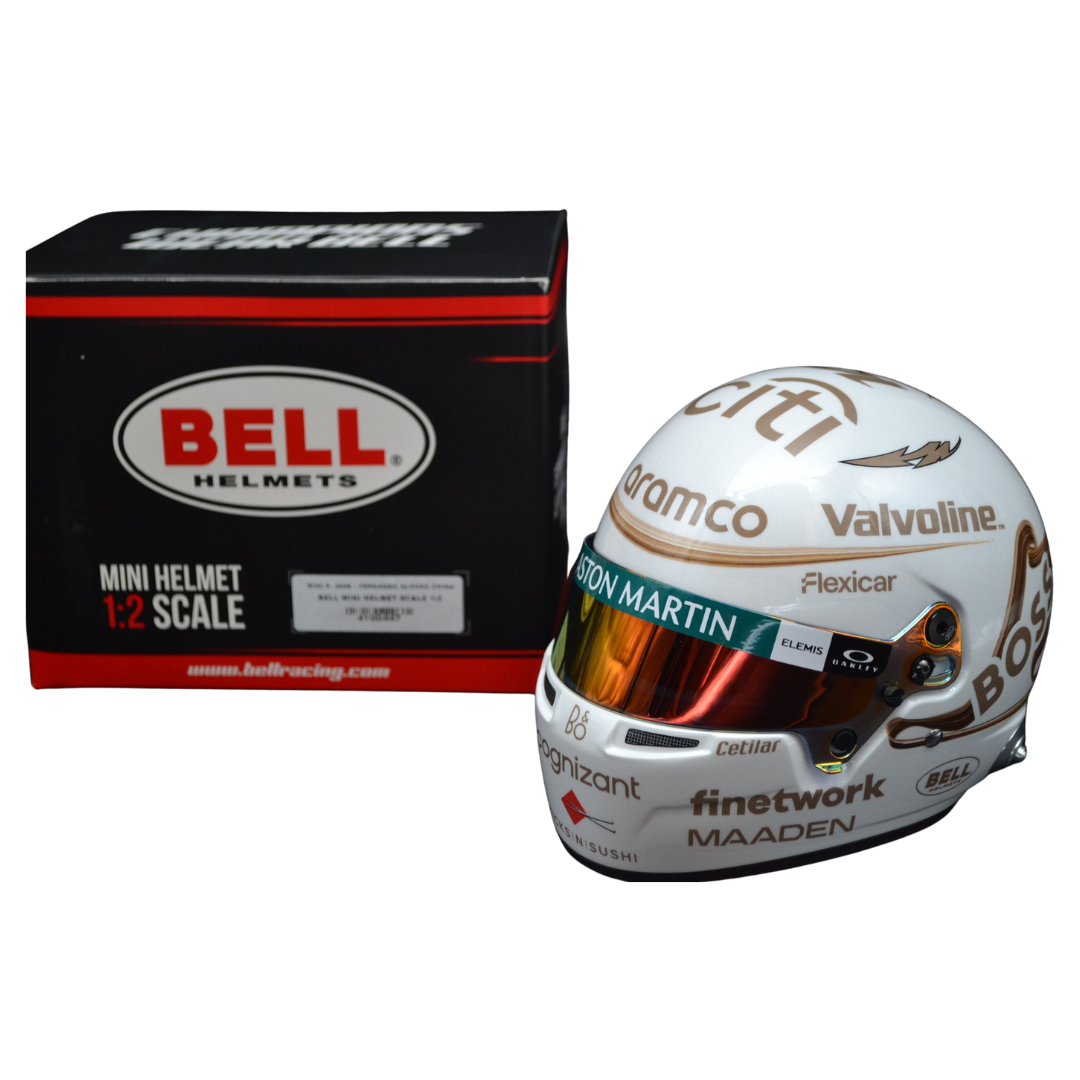 Mini Casco Fernando Alonso Aston Martin Cognizant 2025 GP China - Edición Limitada