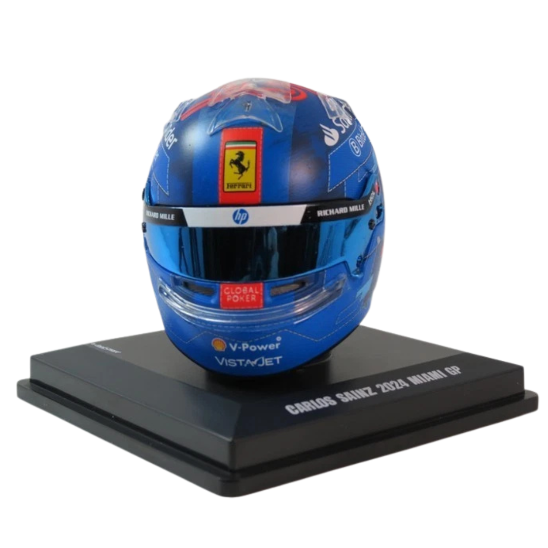 Mini Casco Ferrari F1™ Carlos Sainz Miami GP 2024 1/5 | Looksmart