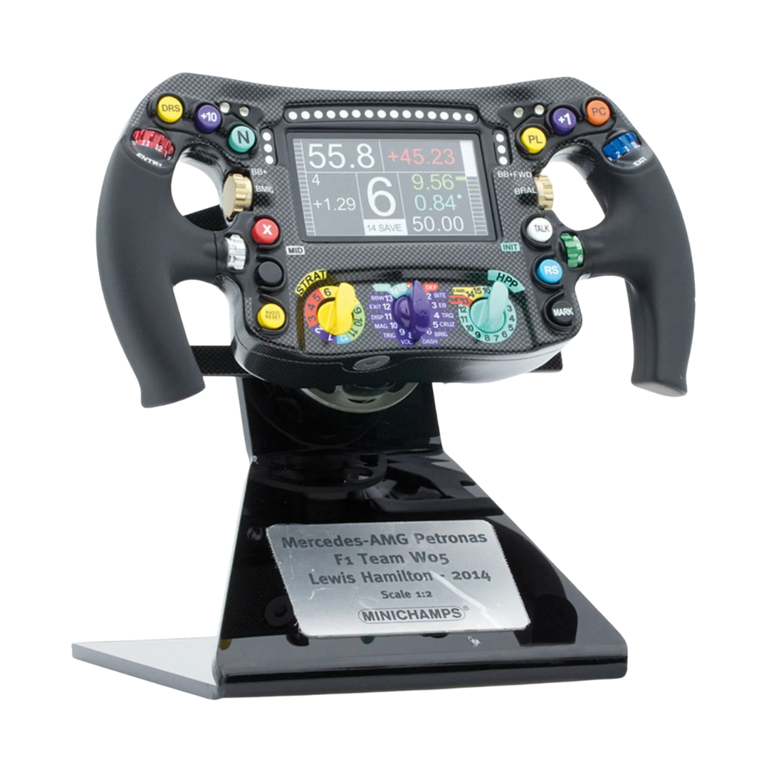 Volante Lewis Hamilton Mercedes F1 W05 2014 Minichamps 1/2 - Edición Limitada