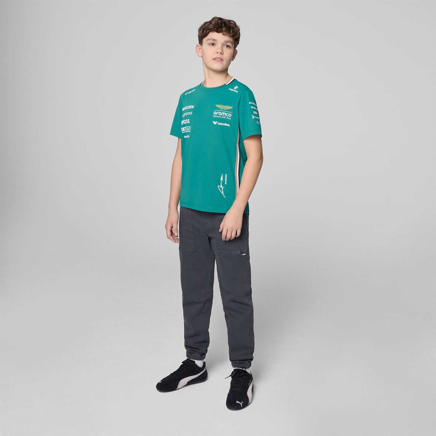 Playera Infantil Fernando Alonso Aston Martin F1 Team 2025