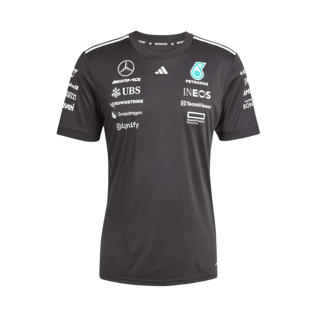 Playera Negra Mercedes-AMG F1 2025 Teamwear