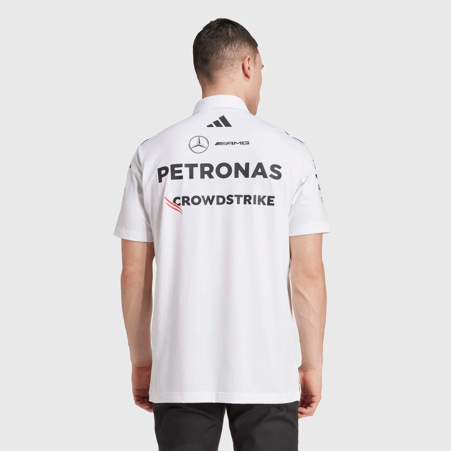 Playera Polo Blanca Mercedes-AMG F1 2025 Teamwear
