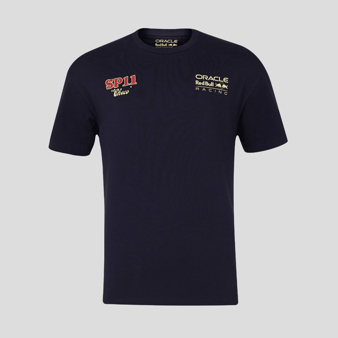 Playera Vintage Sergio Pérez Red Bull Racing Oversized Negra