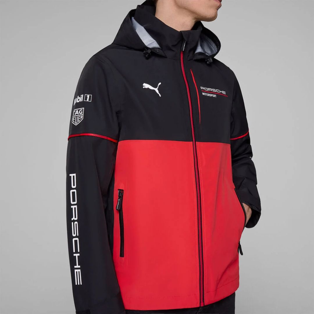 Porsche Motorsport Team Rain Jacket 2025 – Chaqueta Impermeable Oficial PUMA