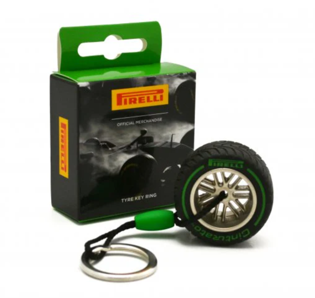 Pirelli F1® Hard Tyre Keyring - Edición Oficial Verde
