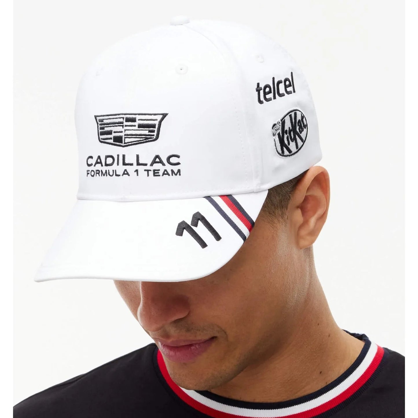 Gorra Oficial Cadillac F1™ x Tommy Hilfiger | Checo Pérez #11 Snapback — Edición con Patrocinadores