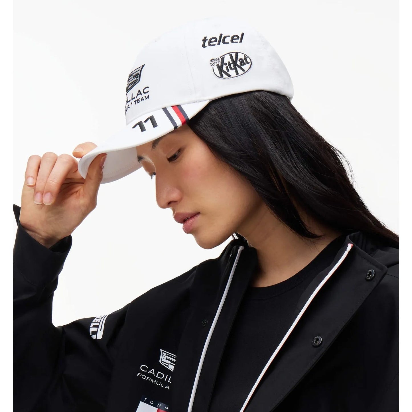 Gorra Oficial Cadillac F1™ x Tommy Hilfiger | Checo Pérez #11 Snapback — Edición con Patrocinadores