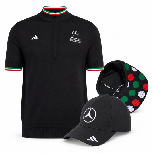 Combo Mercedes AMG Petronas F1™ GP Monza 2026 — Gorra + Playera adidas | Giro Di Mercedes
