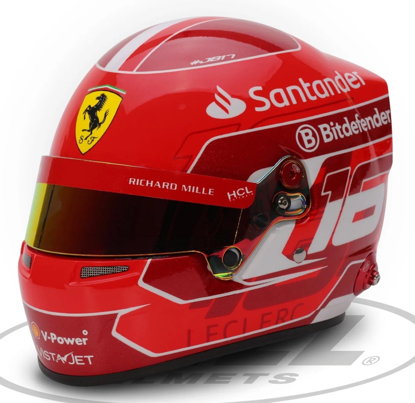 Mini Casco Temporada 2024 escala 1:2 Charles Leclerc