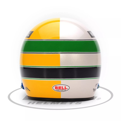 Mini Casco Bell escala 1:2 Réplica Ayrton Senna 30 Años Legado