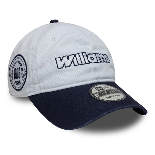 Gorra Damon Hill Williams Racing 2026 Japan 9TWENTY New Era Blanca y Azul