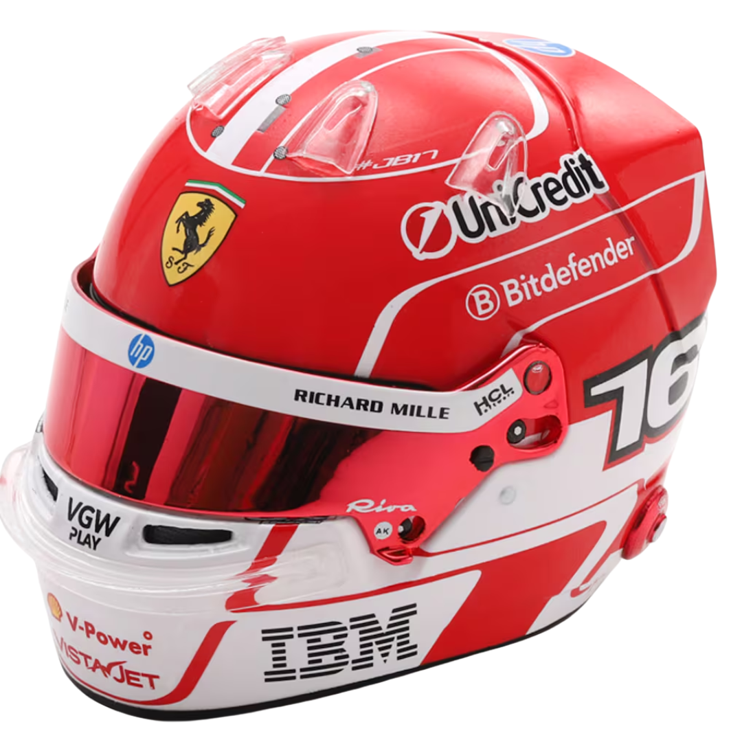 Mini Casco Charles Leclerc Ferrari F1™ 2025 Escala 1:5 Looksmart