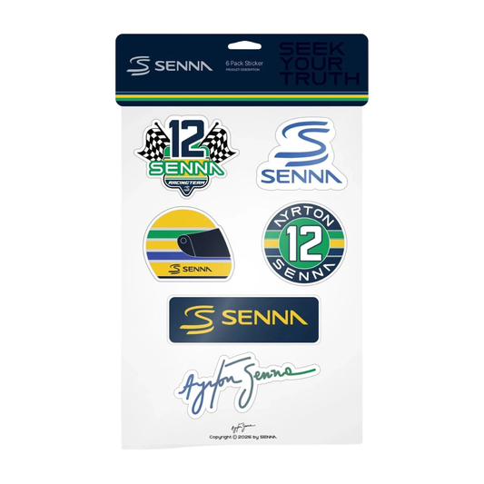 Stickers Ayrton Senna F1™ Pack Azul Marino Vinil Oficial