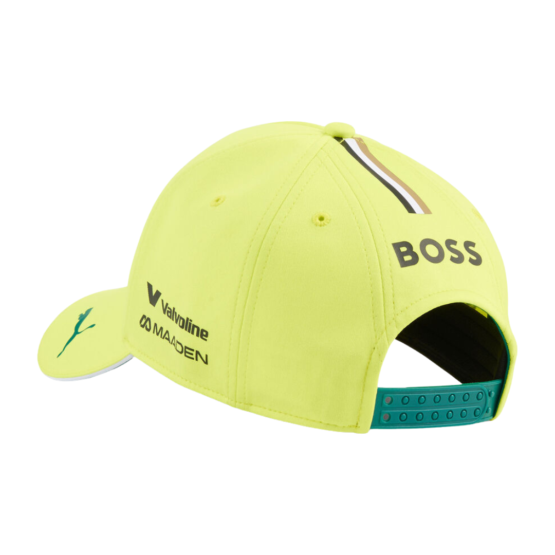 Gorra Fernando Alonso Aston Martin F1™ 2026 Verde Lima PUMA Oficial Ajustable