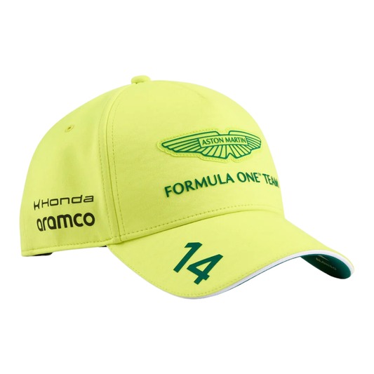 Gorra Fernando Alonso Aston Martin F1™ 2026 Verde Lima PUMA Oficial Ajustable