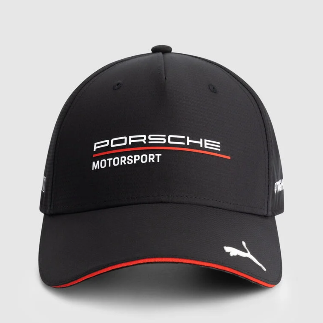 Gorra Porsche Motorsport Team PUMA Oficial Snapback Ajustable Negra