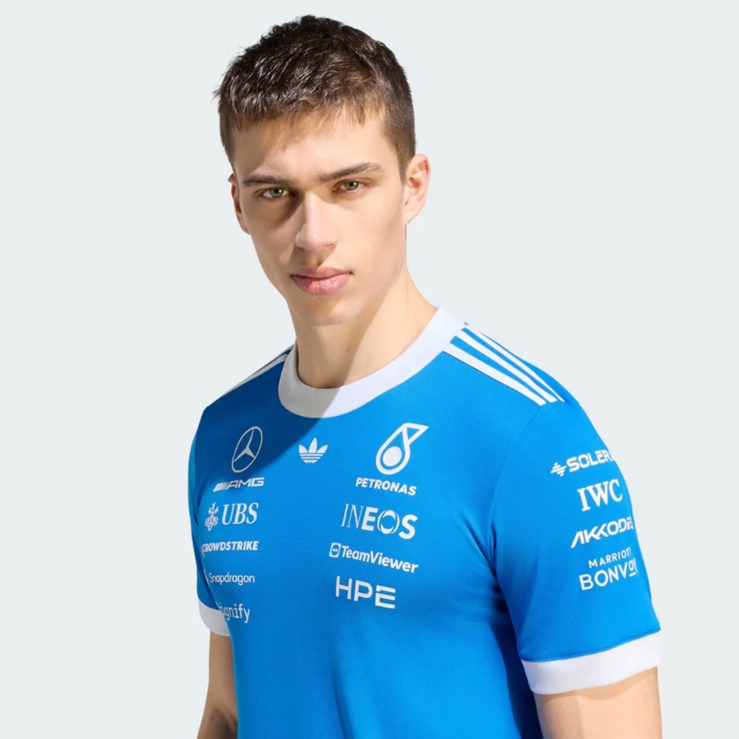 Playera Mercedes AMG Petronas F1™ Blue Wonder Silverstone 2026 adidas