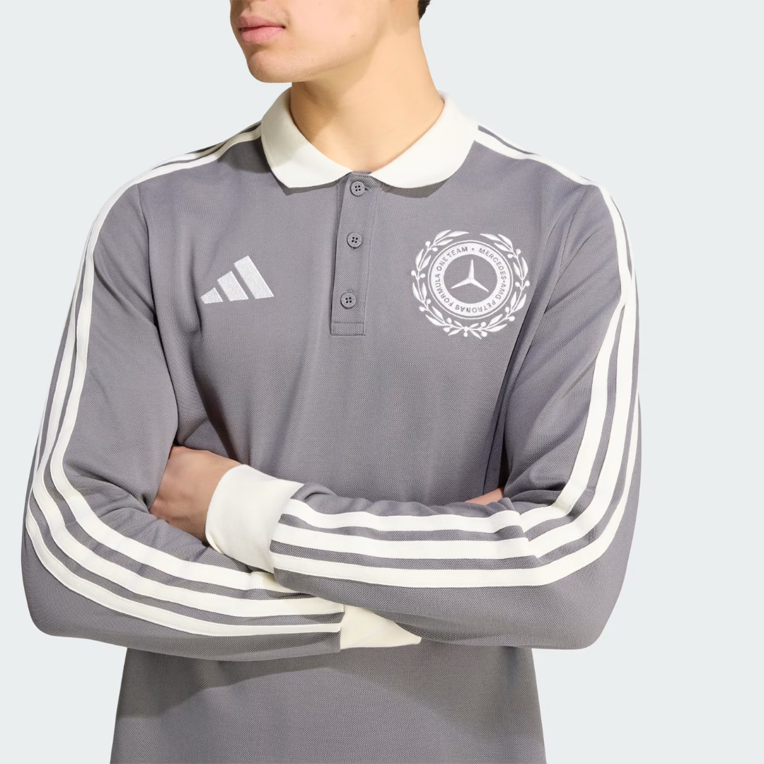 Polo Mercedes AMG Petronas F1™ Silver Arrows Icon adidas Manga Larga