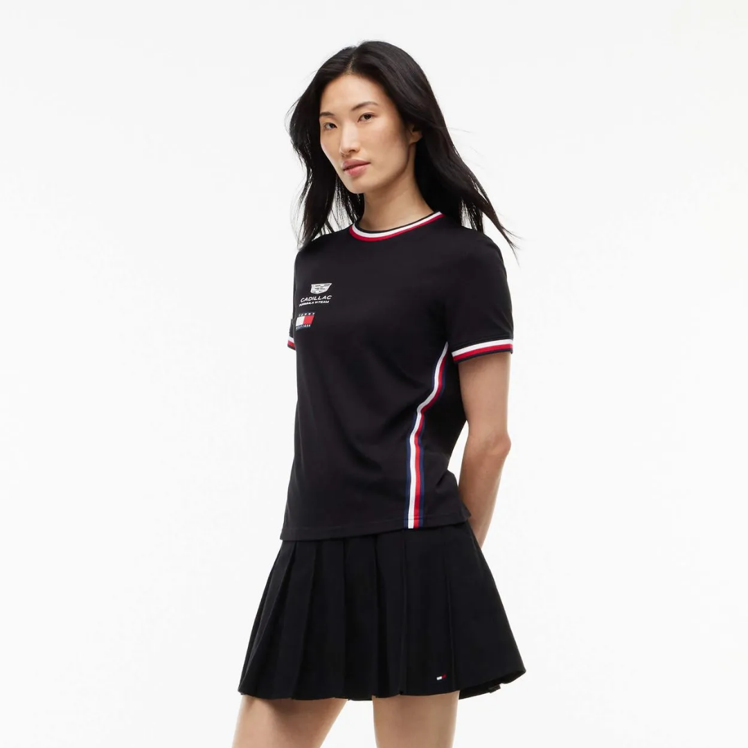 Playera Mujer Cadillac F1™ Team Tommy Hilfiger Negra Oficial