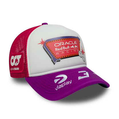 Gorra Max Verstappen #3 Red Bull Racing F1™ Las Vegas 2026 New Era 9FORTY Trucker Rosa