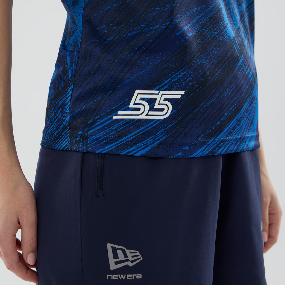 Camiseta Técnica  Williams Racing Carlos Sainz 55 New Era Azul Marino **Dama**