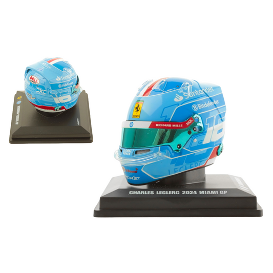 Casco Charles Leclerc Ferrari Miami GP 2024 - Edición Especial 1/5 Looksmart