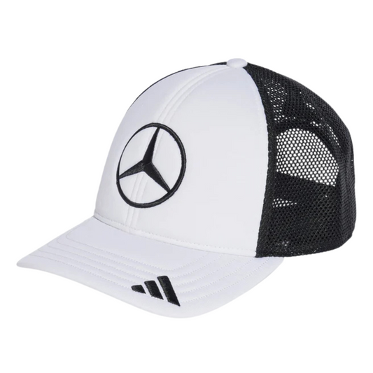 Gorra Mercedes-AMG Petronas F1™ 2025 Team Snapback Star Trucker Cap White - Ajustable y de alto rendimiento