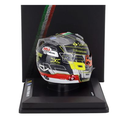 Casco de Fórmula 1 Charles Leclerc Ferrari 2024 - Escala 1/5 - Ganador GP Italia Monza