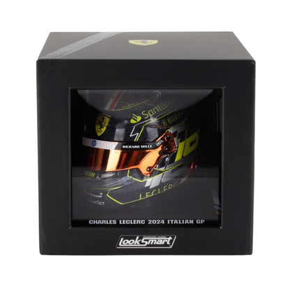 Casco de Fórmula 1 Charles Leclerc Ferrari 2024 - Escala 1/5 - Ganador GP Italia Monza