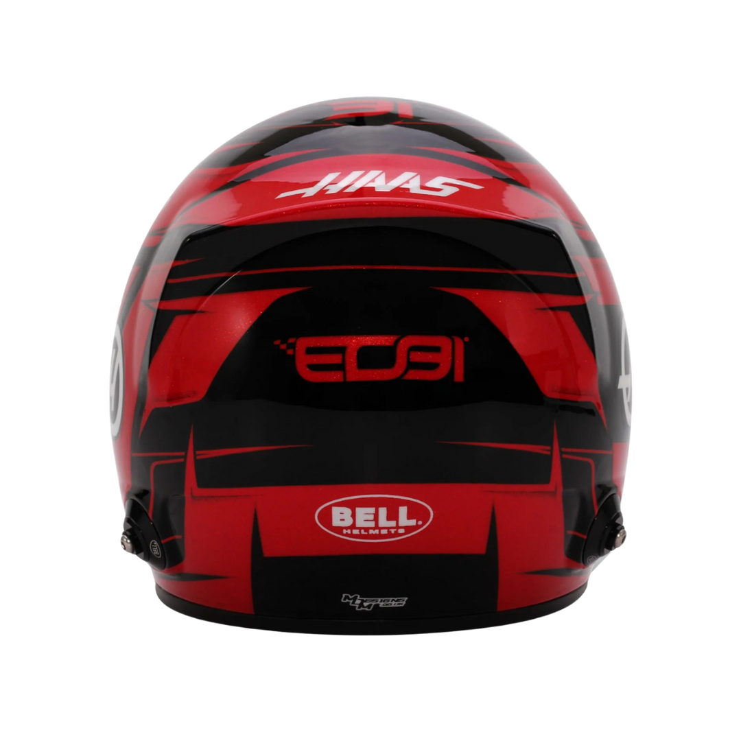 Casco Mini F1 Bell Escala 1:2 Esteban Ocon / Haas - Temporada F1 2025