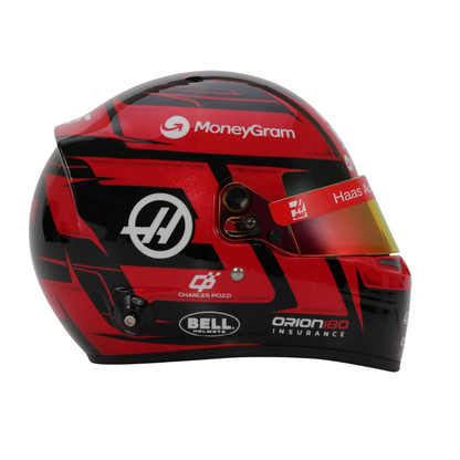 Casco Mini F1 Bell Escala 1:2 Esteban Ocon / Haas - Temporada F1 2025