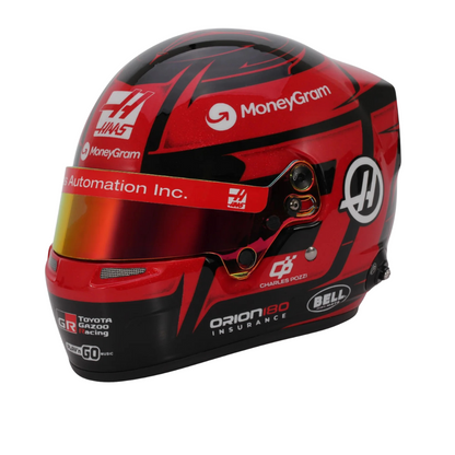 Casco Mini F1 Bell Escala 1:2 Esteban Ocon / Haas - Temporada F1 2025