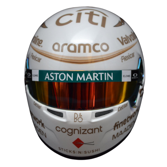 Mini Casco Fernando Alonso Aston Martin Cognizant 2025 GP China - Edición Limitada