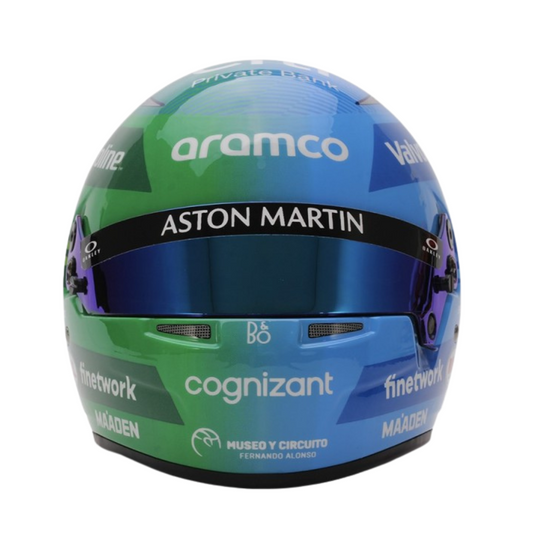 Mini Casco Fernando Alonso 2024 Gran Premio de Las Vegas Escala 1:2 - Edición Limitada