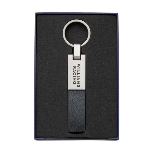 Llavero Williams Racing F1™ Negro - Imitación de Cuero con Anillo Metálico