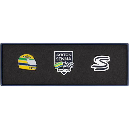 Paquete de 3 Insignias de Ayrton Senna - Pin Badge Set Oficial F1™