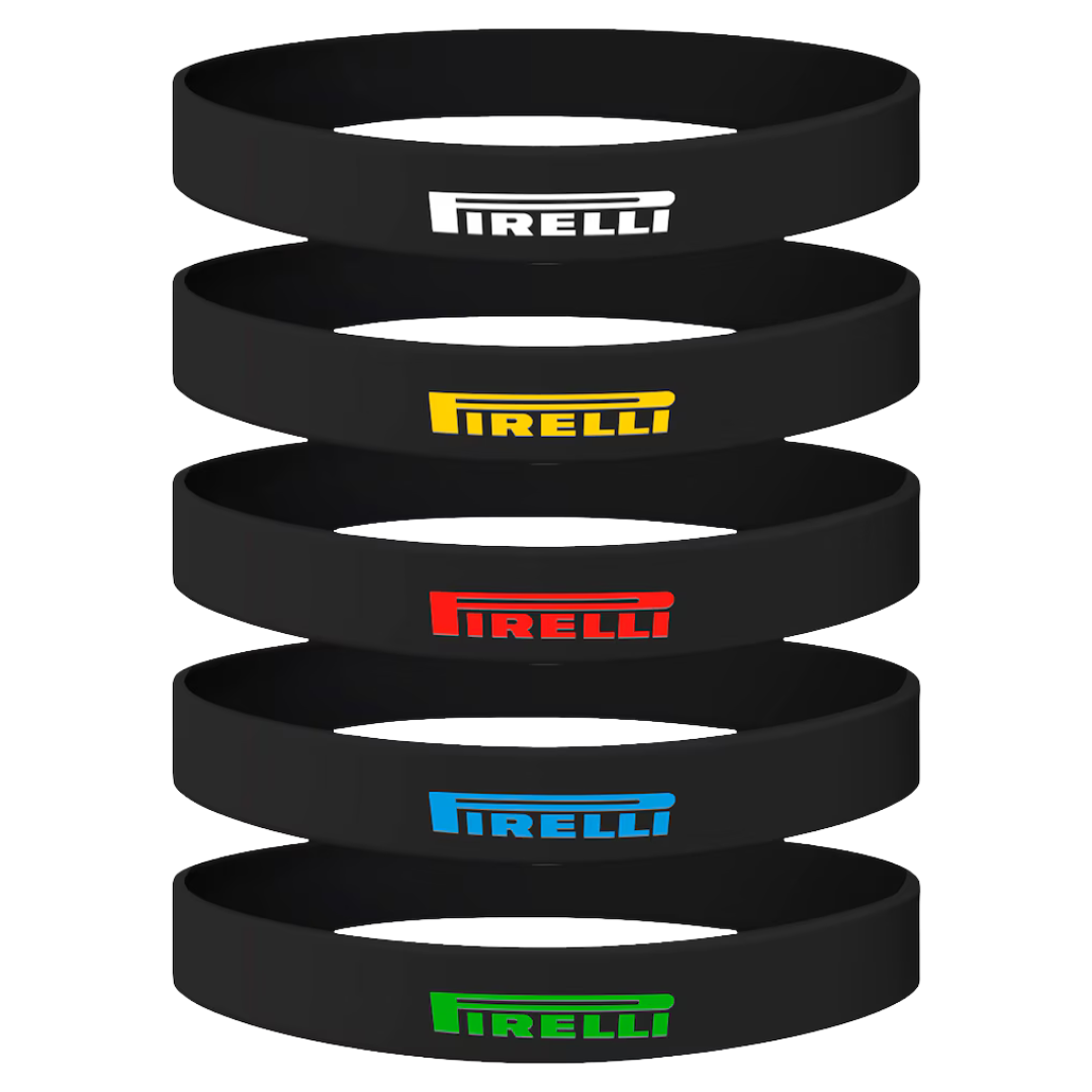Six Pack Pulseras Pirelli Tipo Llanta Original Fórmula 1 - Estilo Único para Fanáticos