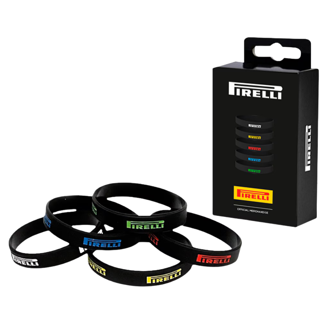 Six Pack Pulseras Pirelli Tipo Llanta Original Fórmula 1 - Estilo Único para Fanáticos