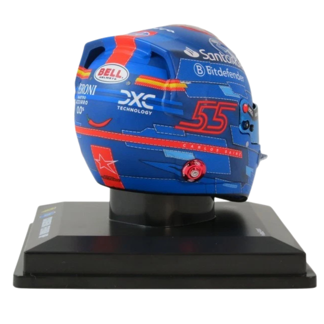 Mini Casco Ferrari F1™ Carlos Sainz Miami GP 2024 1/5 | Looksmart - B2B