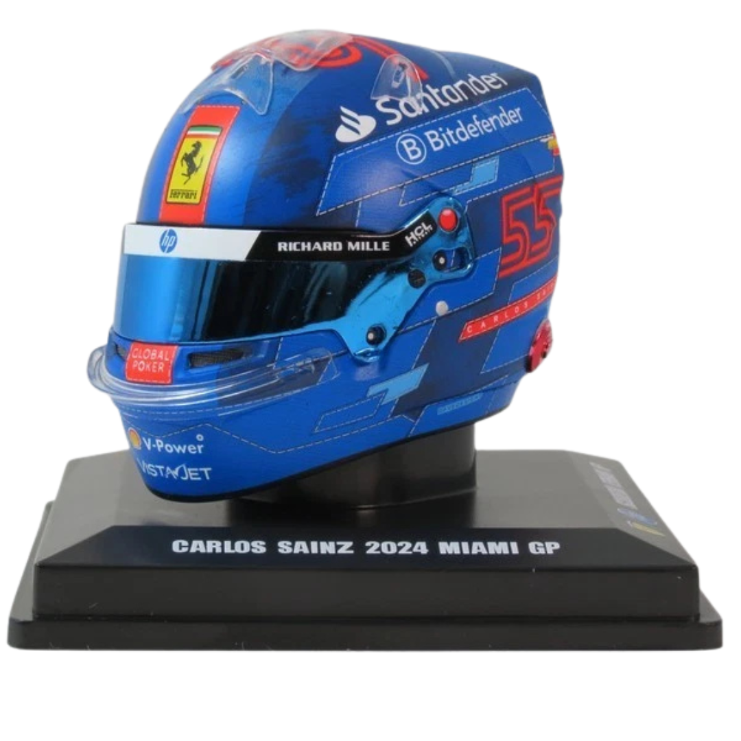 Mini Casco Ferrari F1™ Carlos Sainz Miami GP 2024 1/5 | Looksmart - B2B