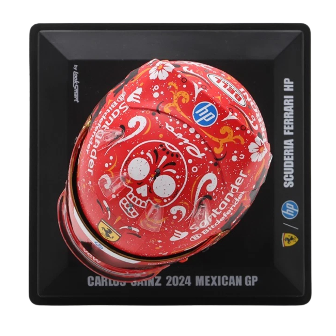 Mini Casco Carlos Sainz F1™ GP México 2024 | Escala 1:5 Ferrari Looksmart