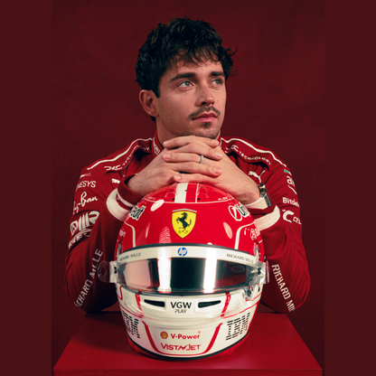 Casco Charles Leclerc F1™ 2025 Escala 1:2 | Oficial Bell Racing Ferrari