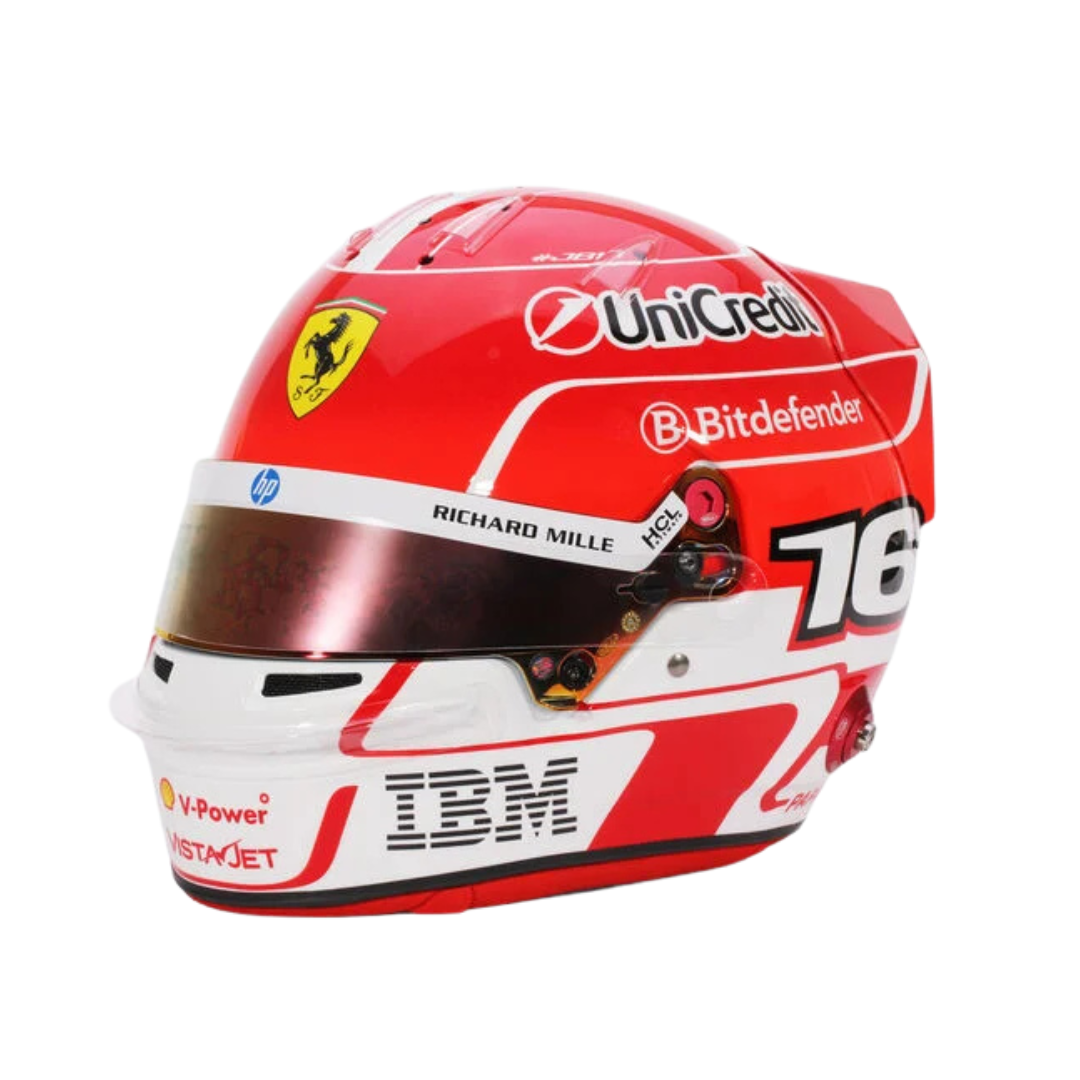 Casco Charles Leclerc F1™ 2025 Escala 1:2 | Oficial Bell Racing Ferrari - B2B